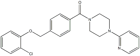 1-{4-[(2-chlorophenoxy)methyl]benzoyl}-4-(2-pyridinyl)piperazine Struktur