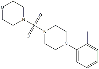 4-{[4-(2-methylphenyl)-1-piperazinyl]sulfonyl}morpholine Struktur