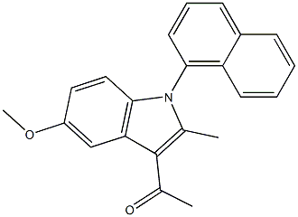 1-[5-methoxy-2-methyl-1-(1-naphthyl)-1H-indol-3-yl]ethanone Struktur