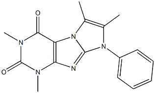 1,3,6,7-tetramethyl-8-phenyl-1H-imidazo[2,1-f]purine-2,4(3H,8H)-dione Struktur