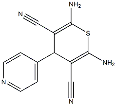 2,6-diamino-4-(4-pyridinyl)-4H-thiopyran-3,5-dicarbonitrile Struktur