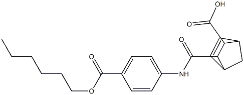 3-({4-[(hexyloxy)carbonyl]anilino}carbonyl)bicyclo[2.2.1]hept-5-ene-2-carboxylic acid Struktur