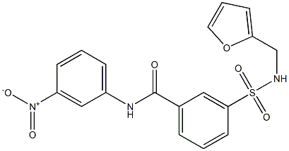 3-{[(2-furylmethyl)amino]sulfonyl}-N-{3-nitrophenyl}benzamide Struktur