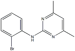 N-(2-bromophenyl)-4,6-dimethyl-2-pyrimidinamine Struktur