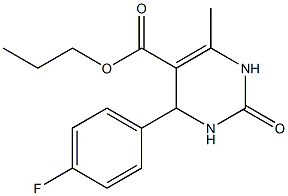 propyl 4-(4-fluorophenyl)-6-methyl-2-oxo-1,2,3,4-tetrahydro-5-pyrimidinecarboxylate Struktur