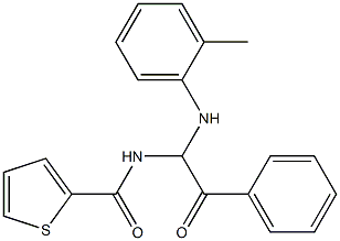 N-[2-oxo-2-phenyl-1-(2-toluidino)ethyl]-2-thiophenecarboxamide Struktur