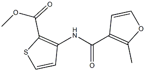 methyl 3-[(2-methyl-3-furoyl)amino]-2-thiophenecarboxylate Struktur