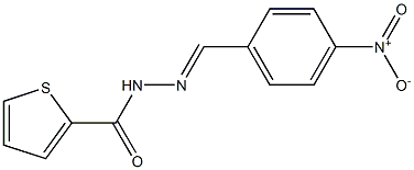 N'-{4-nitrobenzylidene}-2-thiophenecarbohydrazide Struktur