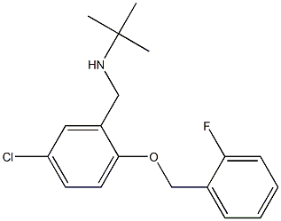 N-(tert-butyl)-N-{5-chloro-2-[(2-fluorobenzyl)oxy]benzyl}amine Struktur