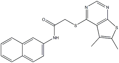 2-[(5,6-dimethylthieno[2,3-d]pyrimidin-4-yl)sulfanyl]-N-(2-naphthyl)acetamide Struktur