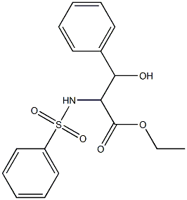 ethyl 3-hydroxy-3-phenyl-2-[(phenylsulfonyl)amino]propanoate Structure