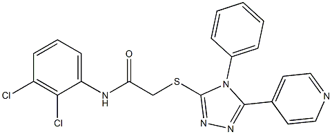 N-(2,3-dichlorophenyl)-2-[(4-phenyl-5-pyridin-4-yl-4H-1,2,4-triazol-3-yl)sulfanyl]acetamide Struktur