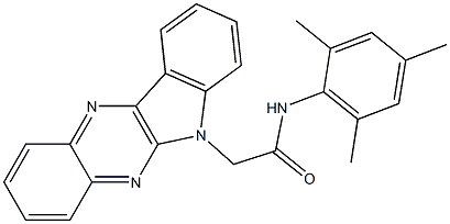 2-(6H-indolo[2,3-b]quinoxalin-6-yl)-N-mesitylacetamide Struktur