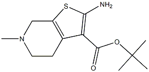 tert-butyl 2-amino-6-methyl-4,5,6,7-tetrahydrothieno[2,3-c]pyridine-3-carboxylate Struktur