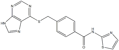 4-[(9H-purin-6-ylsulfanyl)methyl]-N-(1,3-thiazol-2-yl)benzamide Struktur