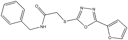 N-benzyl-2-{[5-(2-furyl)-1,3,4-oxadiazol-2-yl]sulfanyl}acetamide Struktur