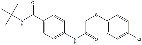 N-(tert-butyl)-4-({[(4-chlorophenyl)thio]acetyl}amino)benzamide Struktur