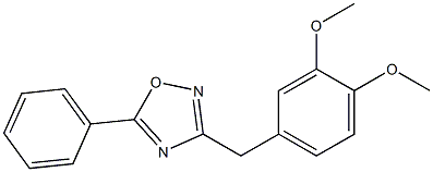 3-(3,4-dimethoxybenzyl)-5-phenyl-1,2,4-oxadiazole Struktur