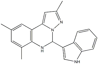 5-(1H-indol-3-yl)-2,7,9-trimethyl-5,6-dihydropyrazolo[1,5-c]quinazoline Struktur