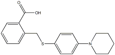 2-({[4-(1-piperidinyl)phenyl]sulfanyl}methyl)benzoic acid Struktur