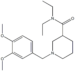 1-(3,4-dimethoxybenzyl)-N,N-diethyl-3-piperidinecarboxamide Struktur