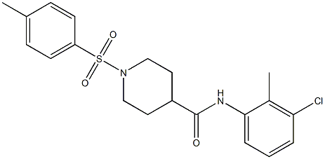 N-(3-chloro-2-methylphenyl)-1-[(4-methylphenyl)sulfonyl]-4-piperidinecarboxamide Struktur