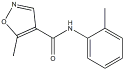 5-methyl-N-(2-methylphenyl)-4-isoxazolecarboxamide Struktur