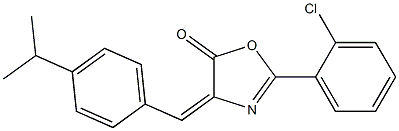 2-(2-chlorophenyl)-4-(4-isopropylbenzylidene)-1,3-oxazol-5(4H)-one Struktur