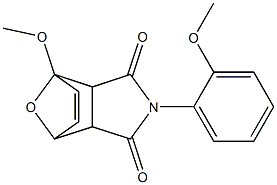 1-methoxy-4-(2-methoxyphenyl)-10-oxa-4-azatricyclo[5.2.1.0~2,6~]dec-8-ene-3,5-dione Struktur