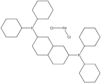 Dichlorobis(tricyclohexylphosphine) palladium Struktur