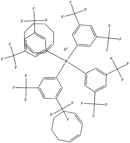 Bis(cyclooctadiene)iridium(I)  tetrakis(3,5-bis(trifluoromethyl)phenyl)borate Struktur