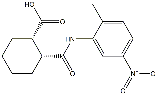 (1S,2R)-2-[(2-methyl-5-nitroanilino)carbonyl]cyclohexanecarboxylic acid Struktur