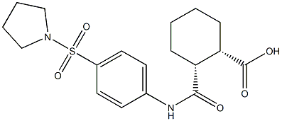 (1S,2R)-2-{[4-(1-pyrrolidinylsulfonyl)anilino]carbonyl}cyclohexanecarboxylic acid Struktur