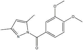 (3,4-dimethoxyphenyl)(3,5-dimethyl-1H-pyrazol-1-yl)methanone Struktur