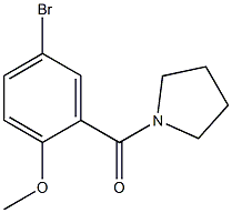 (5-bromo-2-methoxyphenyl)(1-pyrrolidinyl)methanone Struktur