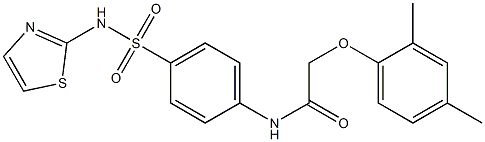 2-(2,4-dimethylphenoxy)-N-{4-[(1,3-thiazol-2-ylamino)sulfonyl]phenyl}acetamide Struktur