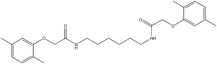 2-(2,5-dimethylphenoxy)-N-(6-{[2-(2,5-dimethylphenoxy)acetyl]amino}hexyl)acetamide Struktur