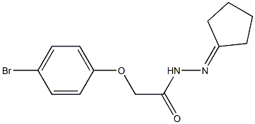 2-(4-bromophenoxy)-N'-cyclopentylideneacetohydrazide Struktur