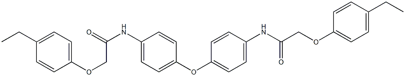 2-(4-ethylphenoxy)-N-[4-(4-{[2-(4-ethylphenoxy)acetyl]amino}phenoxy)phenyl]acetamide Struktur