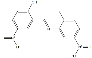 2-{[(2-methyl-5-nitrophenyl)imino]methyl}-4-nitrophenol Struktur