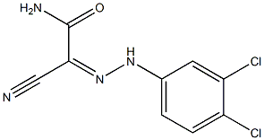 2-cyano-2-[(Z)-2-(3,4-dichlorophenyl)hydrazono]acetamide Struktur