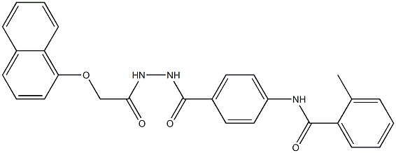 2-methyl-N-[4-({2-[2-(1-naphthyloxy)acetyl]hydrazino}carbonyl)phenyl]benzamide Struktur