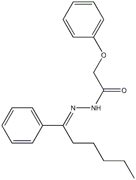 2-phenoxy-N'-[(E)-1-phenylhexylidene]acetohydrazide Struktur