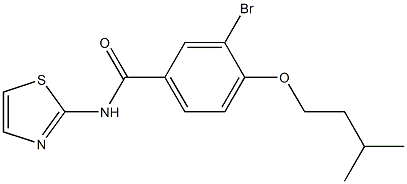 3-bromo-4-(isopentyloxy)-N-(1,3-thiazol-2-yl)benzamide Struktur