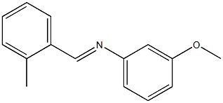 N-(3-methoxyphenyl)-N-[(E)-(2-methylphenyl)methylidene]amine Struktur