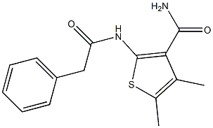 4,5-dimethyl-2-[(2-phenylacetyl)amino]-3-thiophenecarboxamide Struktur