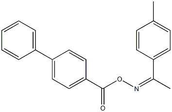 N-[([1,1'-biphenyl]-4-ylcarbonyl)oxy]-N-[(Z)-1-(4-methylphenyl)ethylidene]amine Struktur