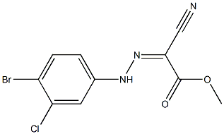 methyl 2-[(Z)-2-(4-bromo-3-chlorophenyl)hydrazono]-2-cyanoacetate Struktur