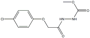 methyl 2-[2-(4-chlorophenoxy)acetyl]-1-hydrazinecarboxylate Struktur