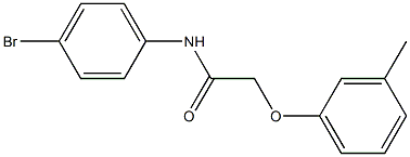 N-(4-bromophenyl)-2-(3-methylphenoxy)acetamide Struktur